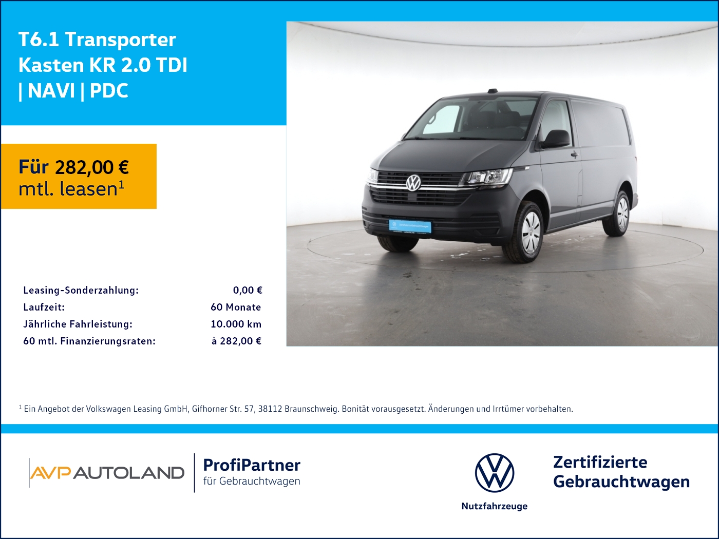 T6.1 Transporter Kasten KR 2.0 TDI | NAVI | PDC