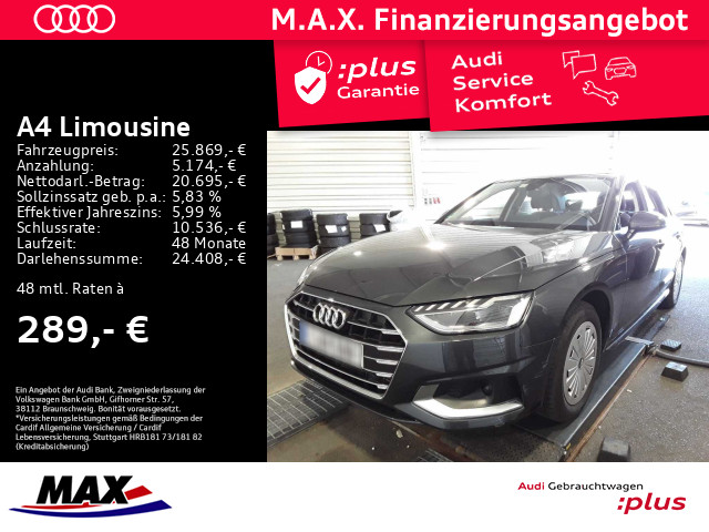 A4 Limousine 35 TFSI ADVANCED LED+VC+MMI NAV+PDC