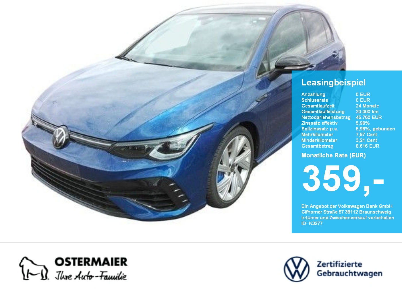Golf VIII R BLACK STYLE 2.0TSI 320PS DSG 4M NP.75T AKRAPOVIC.KAMERA.NAVI+VC.HUD.PANO