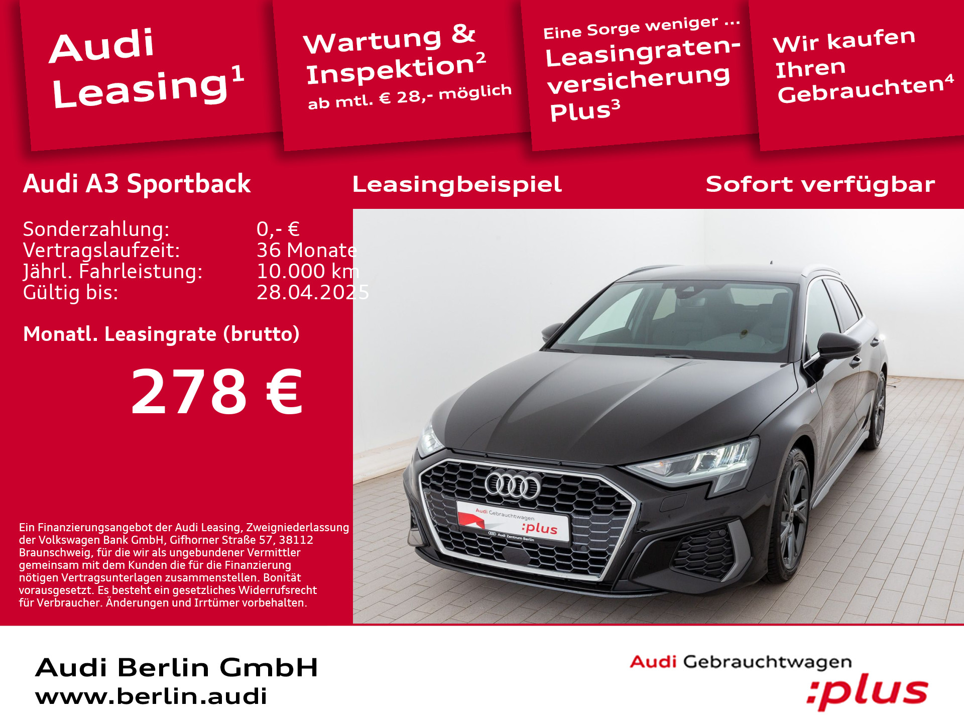 A3 Sportback S line 30 TFSI S tr. AHK PDC NAVI