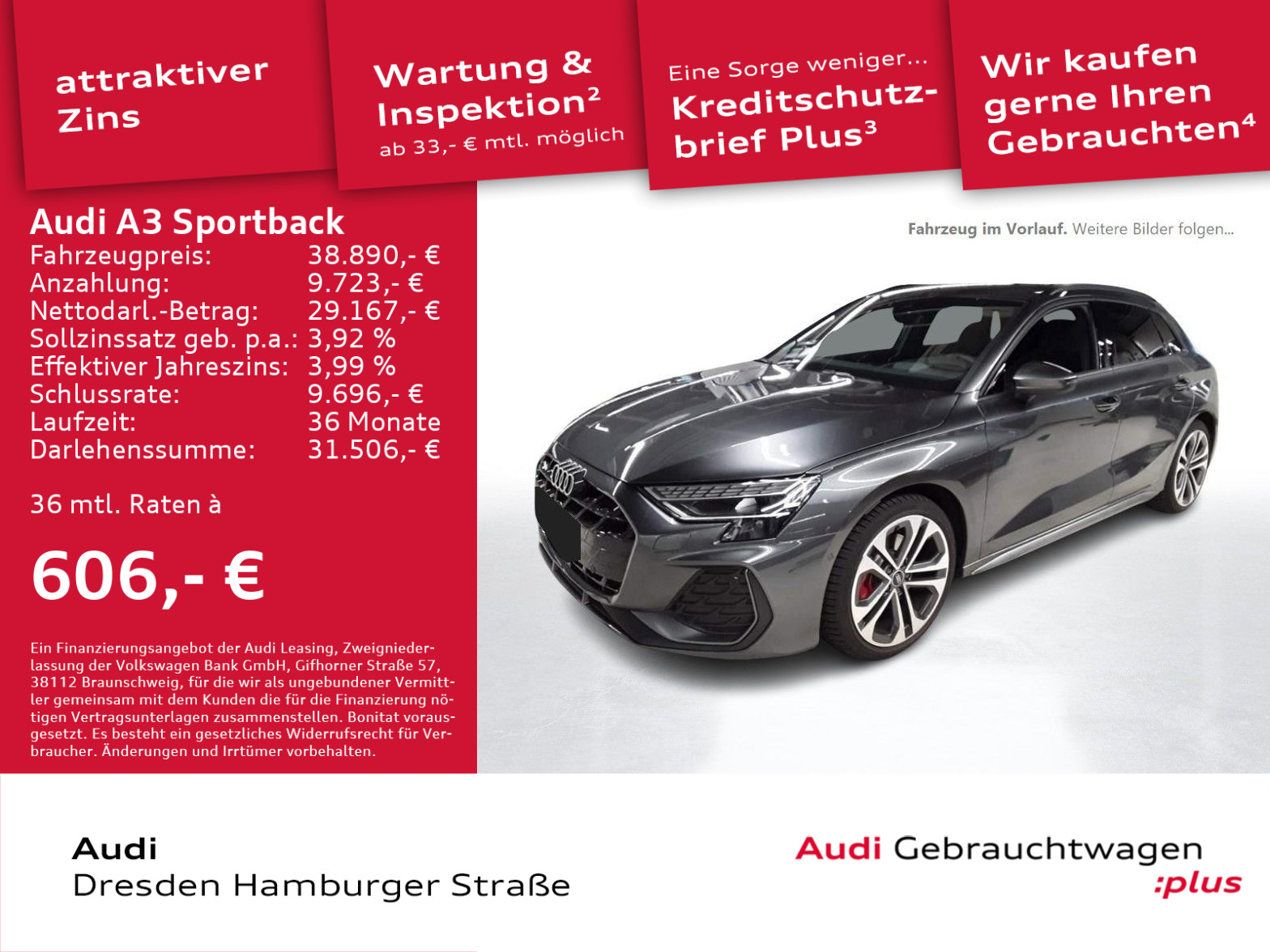 A3 Sportback 35 TFSI S line LED Navi AHZV