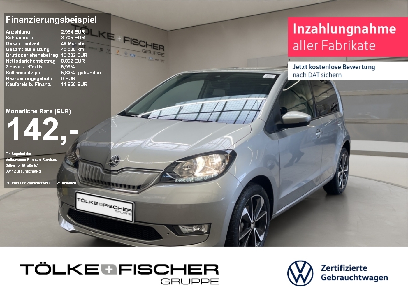 Citigo e iV Style SHZ KlimaA PDC AUT LM SpurH