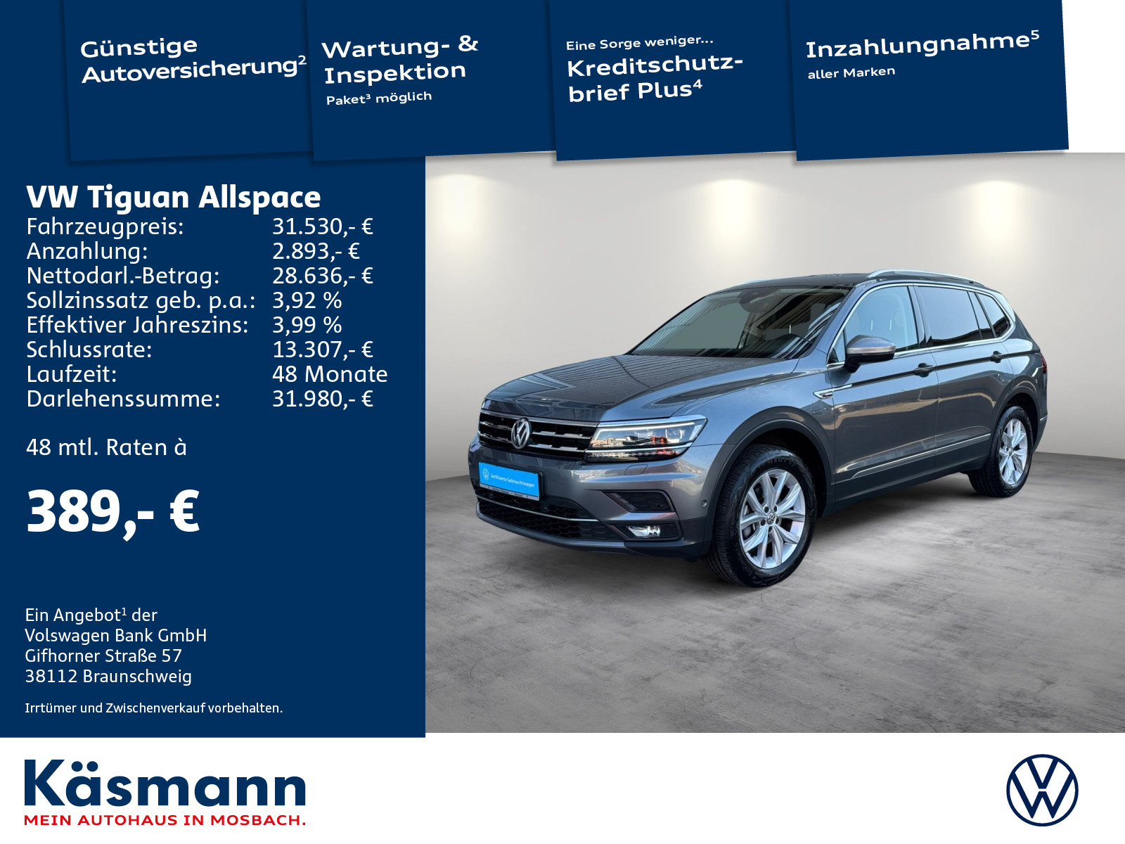 Tiguan Allspace Highline 2.0TDI 4M AHK KAM NAVI