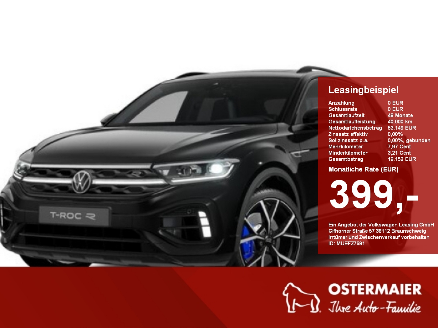 Volkswagen T-Roc 2.0 TSI R 300PS PRO