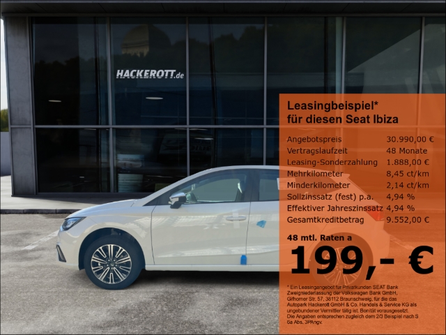 Ibiza Style Edition 1.0 TSI 85 kW (116 PS) 7-Gang-DSG