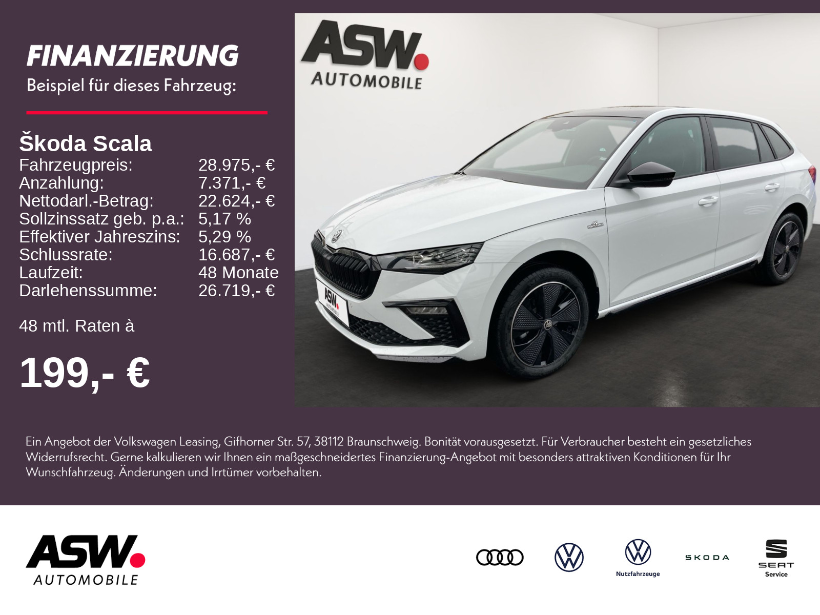 Scala Monte Carlo 1,0TSI 115PS DSG ACC Navi