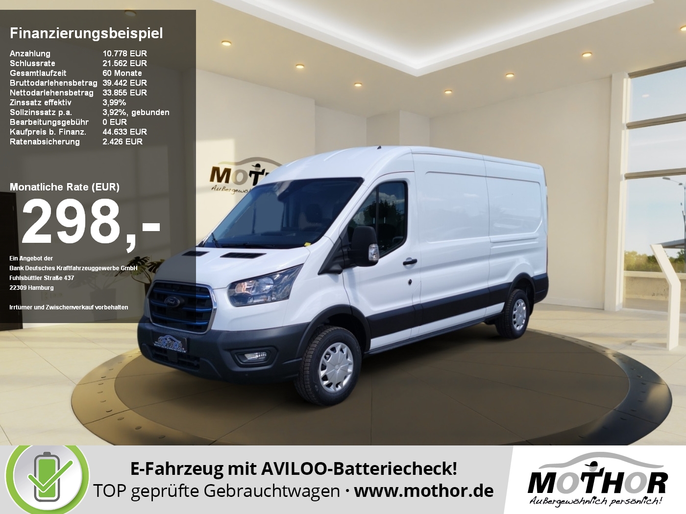 Ford e-Transit Kasten Trend 350 L3 RWD