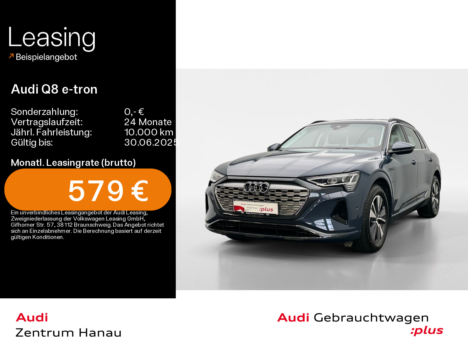 Q8 e-tron 55 quattro advanced*MATRIX*B&O*NAVI-PLUS*PANO*HUD*LEDER