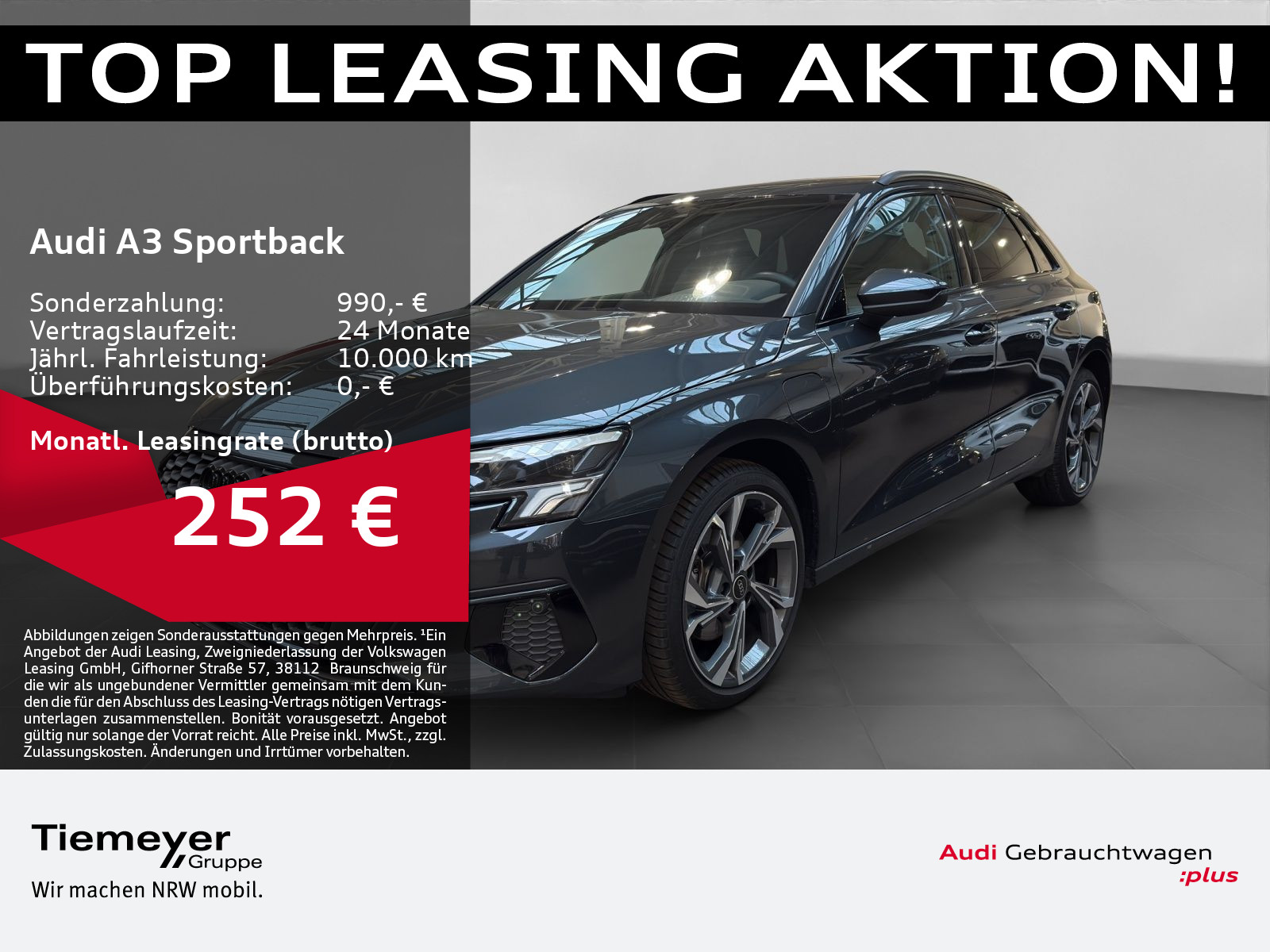 A3 Sportback 40 TFSIe S LINE LM18 AHK OPTIK-PKT NAVI+