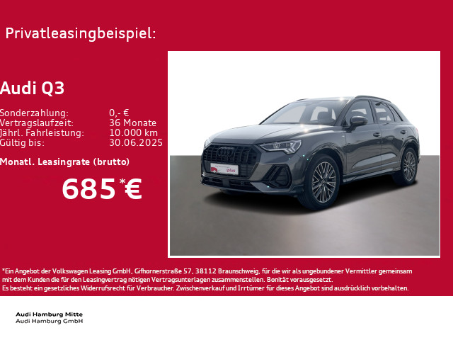 Q3 35 TFSI S line S tronic Navi LED Ambiente
