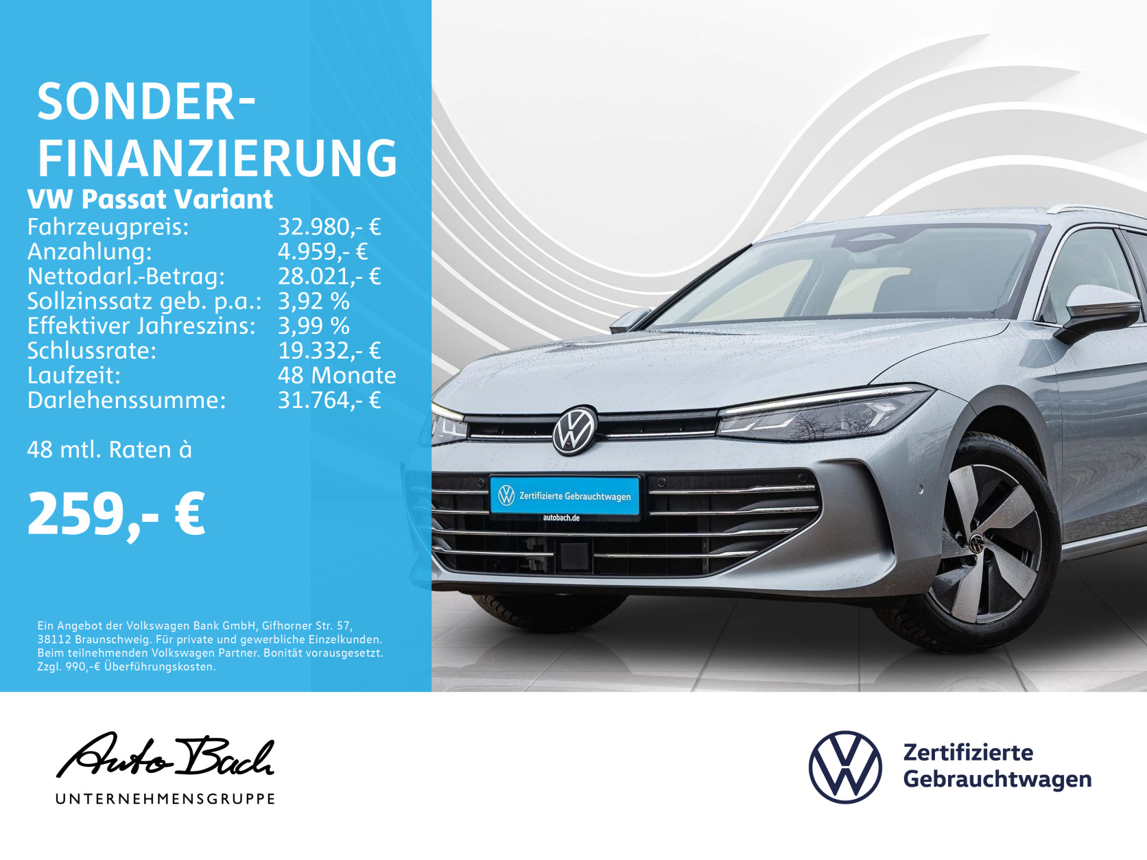 Passat Variant 1.5 eTSI "Business" DSG Navi LED Digital Cockpit ACC EPH AHK