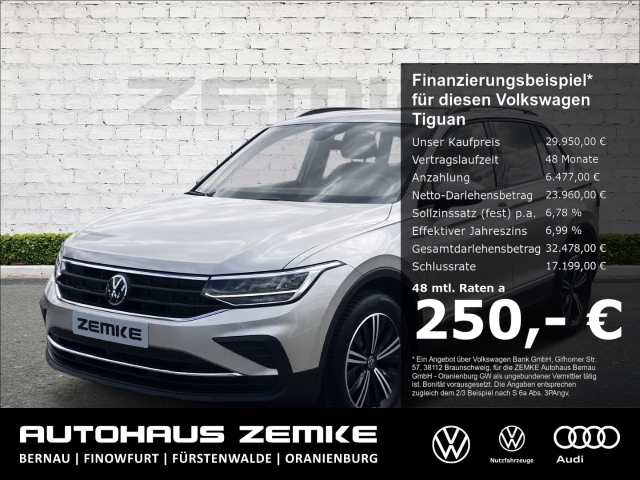 Volkswagen Tiguan 1.5 TSI OPF Life 3-Zonen Musikstreaming Spurhalteass