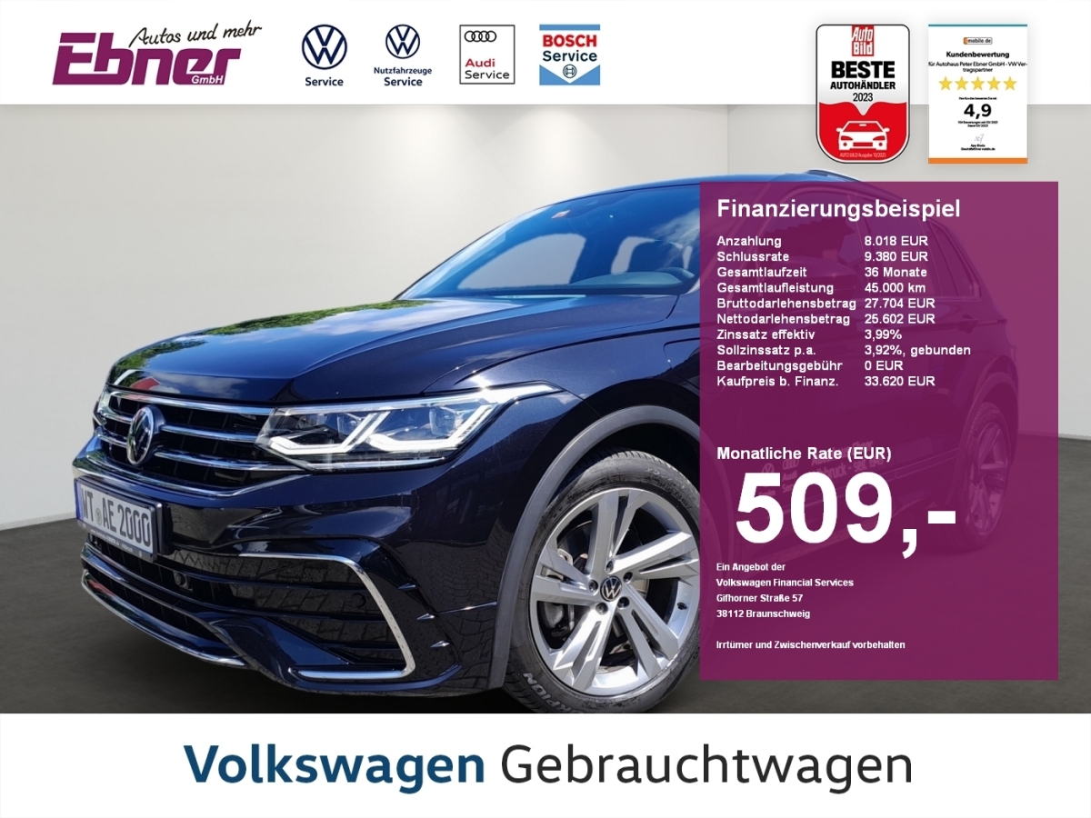Tiguan R-LINE 245PS PHEV DSG AHK+KAMERA+MATRIX+NAVI+APP+19ALU!