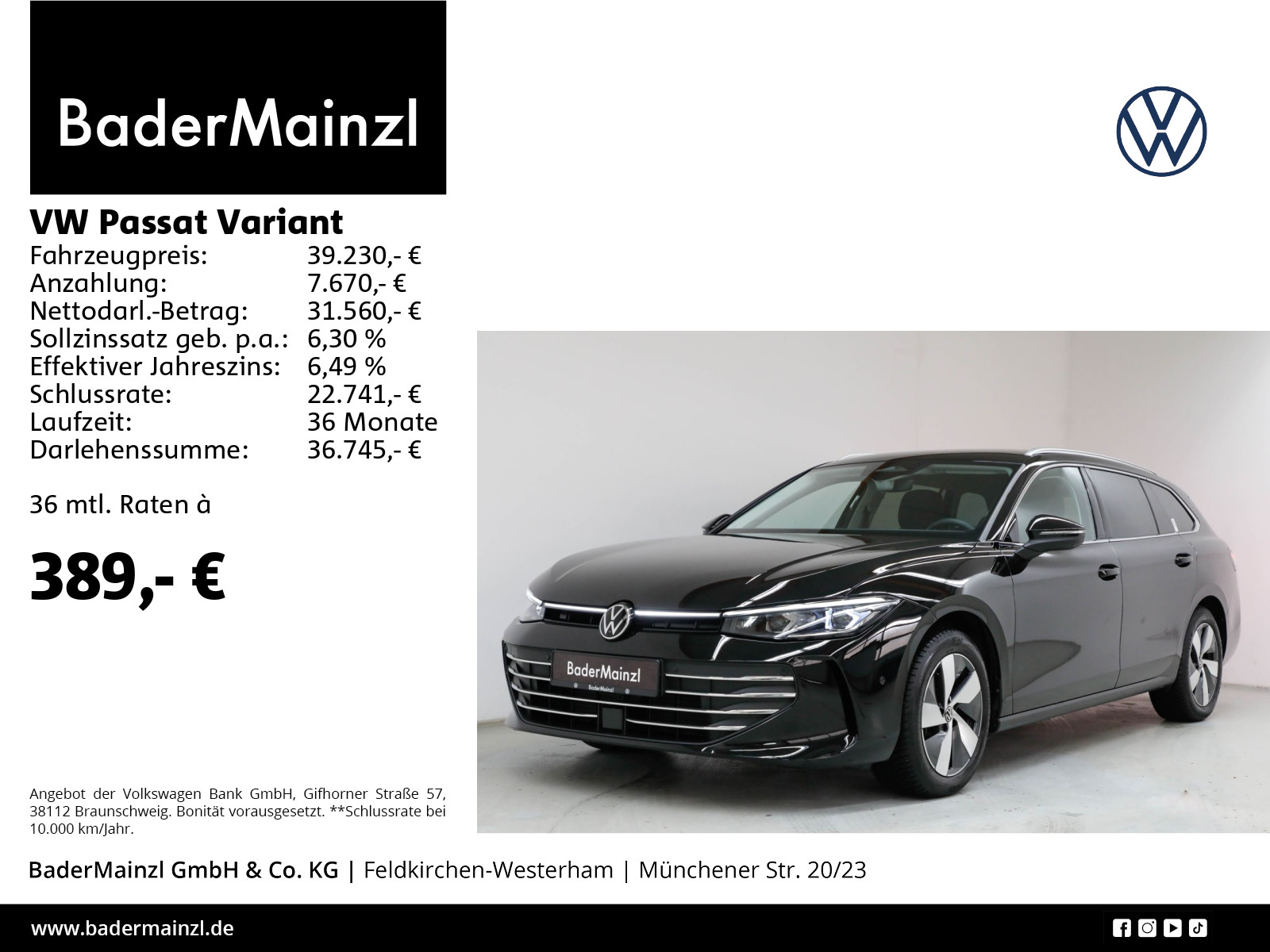 Passat Variant 2.0 TDI DSG Matrix AHK HUD 360°