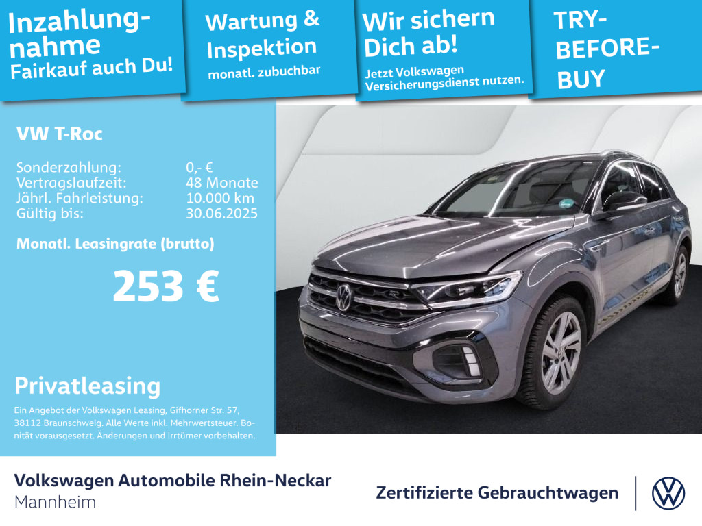 T-Roc 2.0 TDI R-Line AHK Navi Kamera LED-Plus uvm