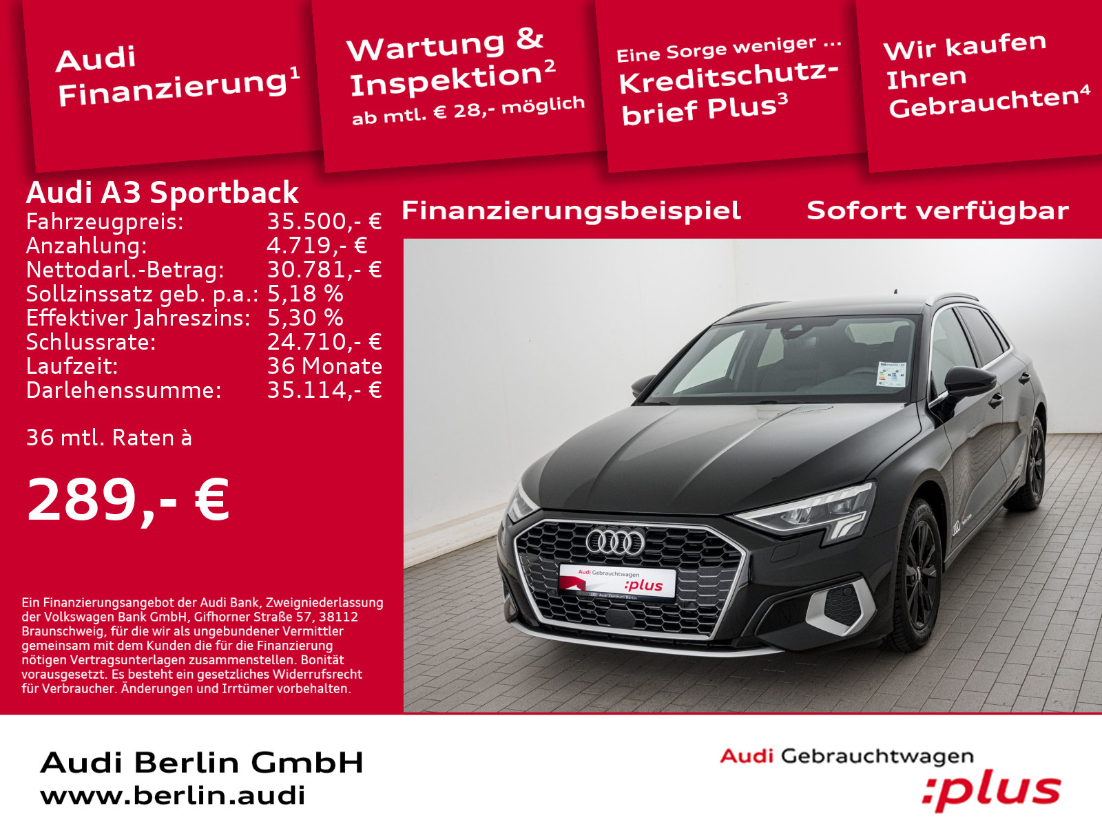 A3 Sportback advanced 35 TFSI S tronic