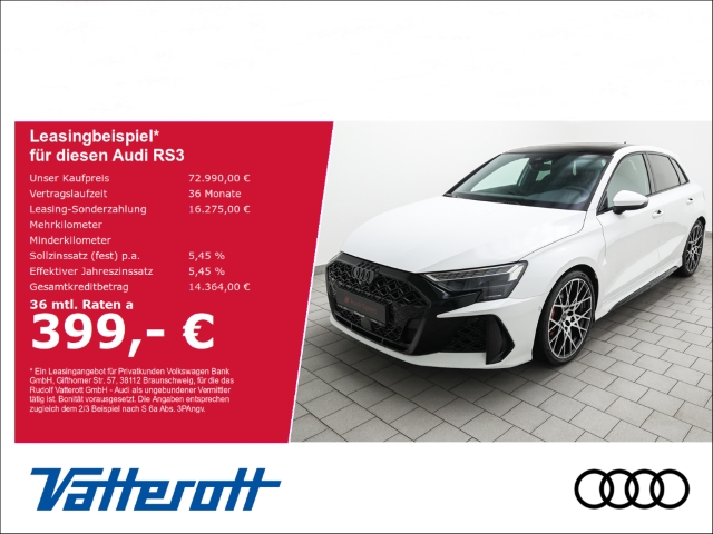 RS3 Sportback Mod25 ACC Matrix Pano SONOS Sportabgas.