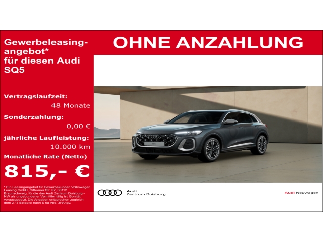 SQ5 TFSI 270 kW S tronic Luftfederung AD El. Panodach Navi Leder Digitales Cockpit sofort verfügbar!