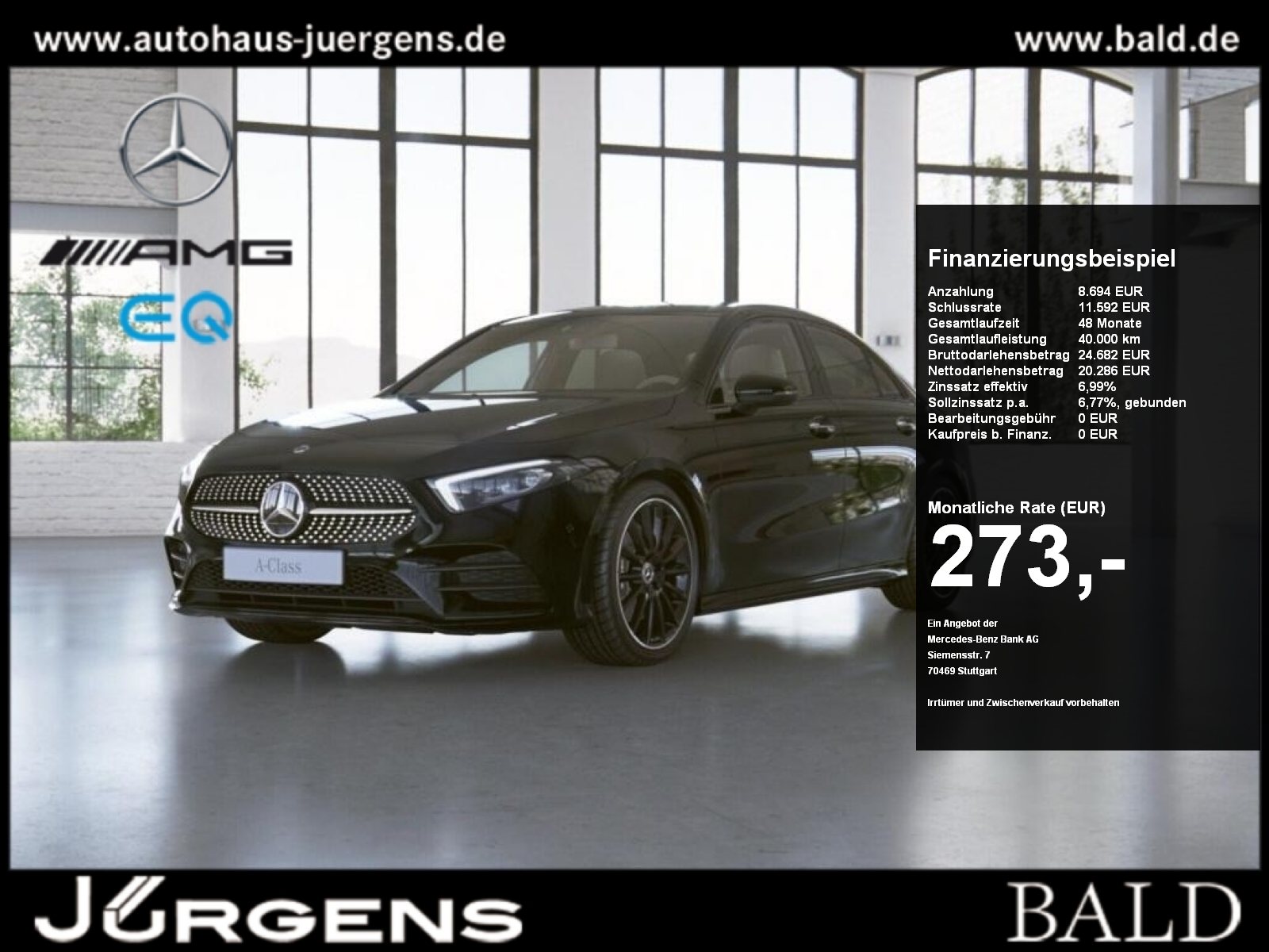 Mercedes-Benz A 250 e Limo AMG-Sport MLB Night