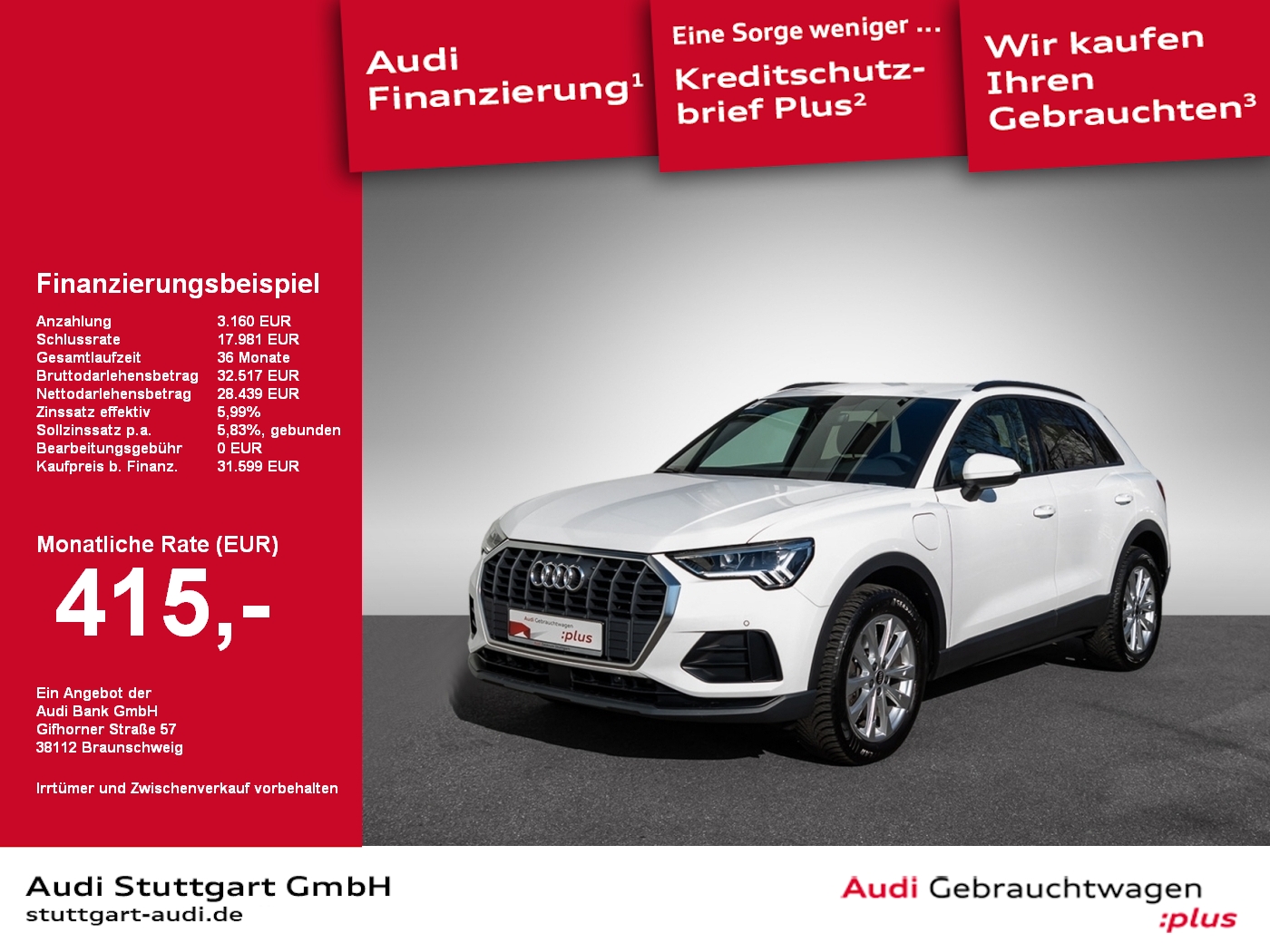 Audi Q3 45 TFSI e S line