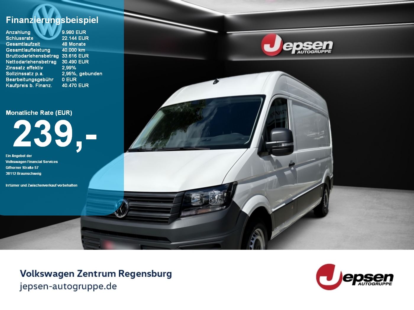 Crafter 35 Kasten HD TDI MR TAGESZULASSUNG