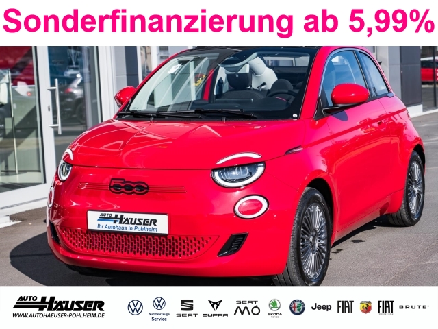 Fiat 500E Cabrio RED 42kWh MJ23 WINTER STYLE TECH APPLE ANDROID
