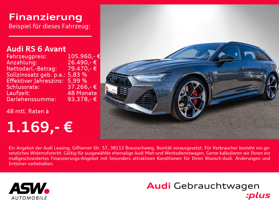 RS6 Avant 4.0TFSI quattro tiptr.B&O PANO HUD AHK