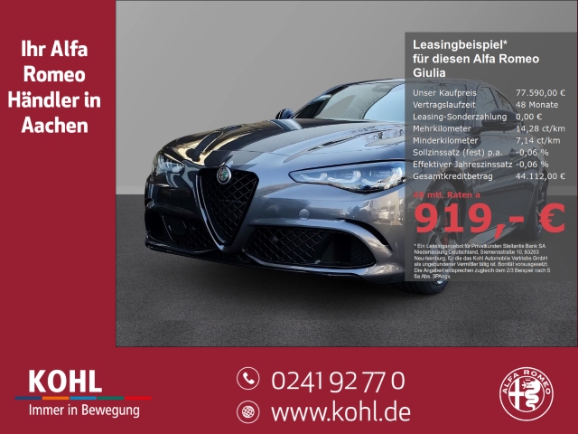 Giulia Quadrifoglio 2.9 V6 Bi-Turbo 520PS AT8 SHZ Navi