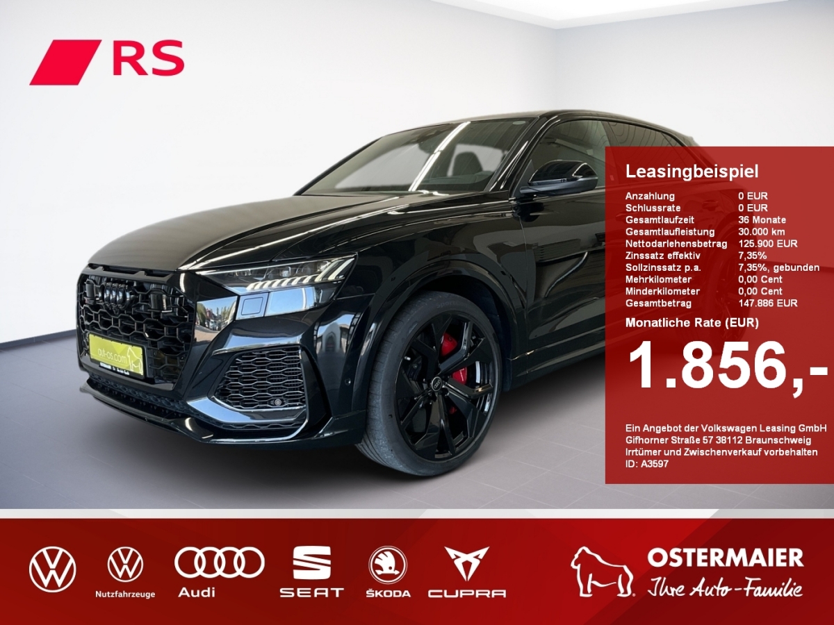 RSQ8 DYNAMIK+.V-MAX.RS-AGA.KERAMIK.AirS.STHZ.AHK.SITLUFT.360°.HUD.R-PARK.B&O-3D