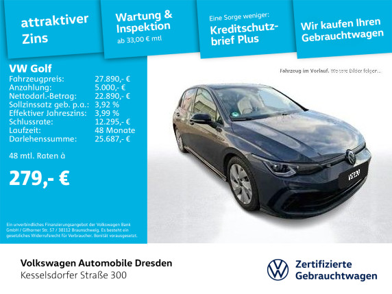 Golf VIII 1.5 TSI DSG R-Line ACC LED Navi