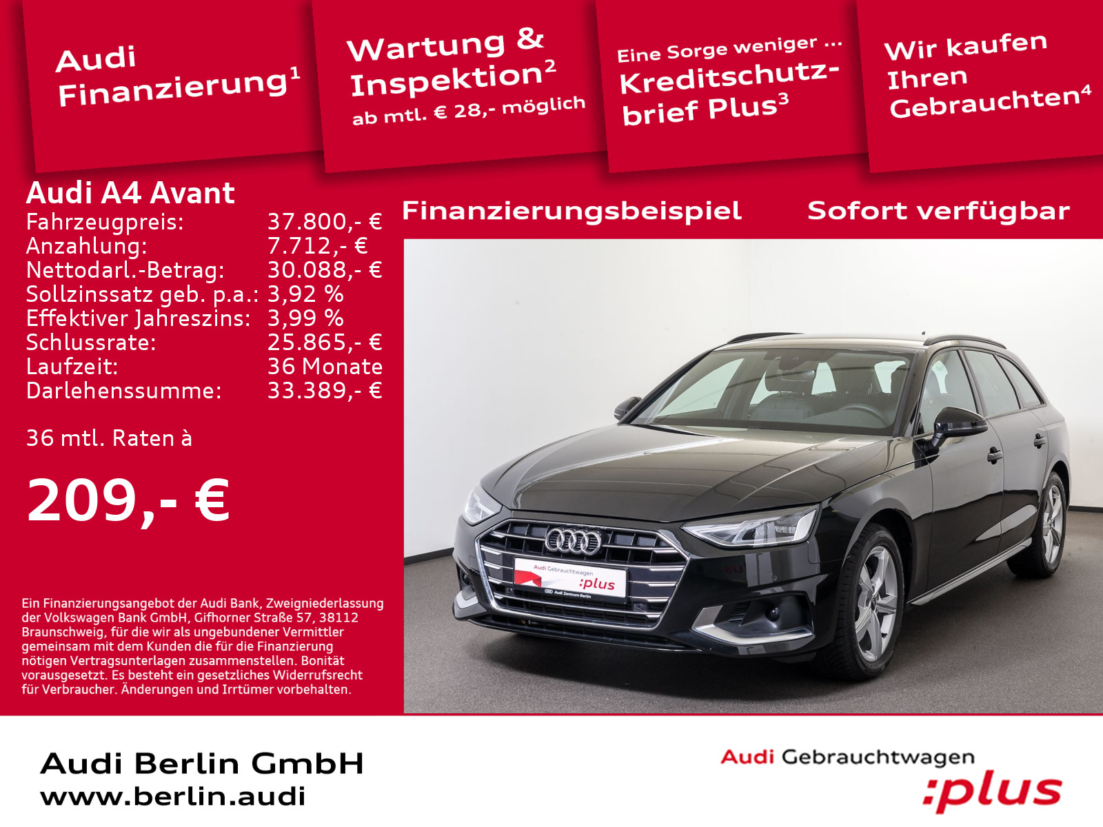 A4 Avant Advanced 35 TFSI S tr. NAVI RFK VIRTUAL