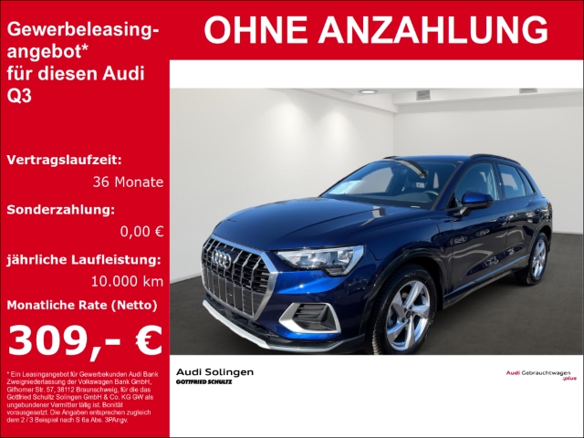 Audi Q3 0.0 35 TDI advanced Anschlussgarantie 3 Jahre 1000 KM