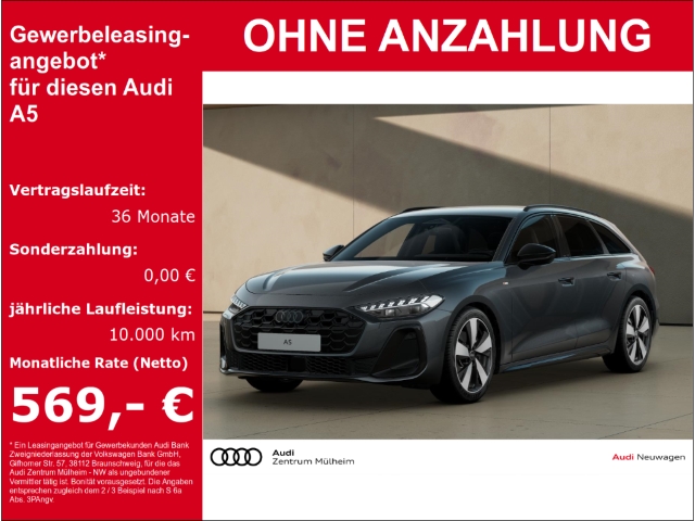 A5 Avant TFSI 110 kWNavi Digitales Cockpit Soundsystem LED Blendfreies Fernl. ACC El. Heckklappe