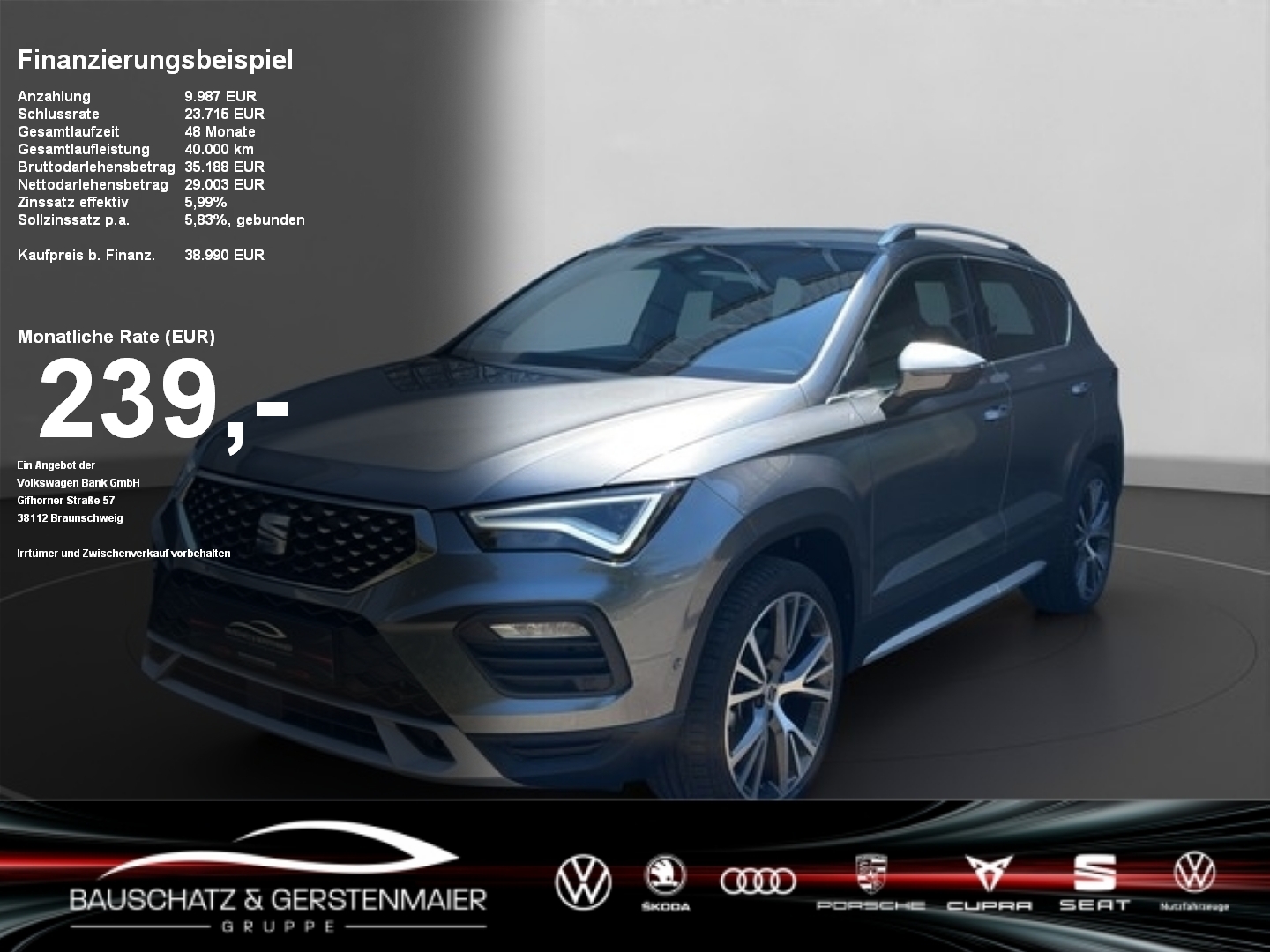 Ateca 2.0 TDI DSG Xperience AHK*SOUND*LED*NAVI
