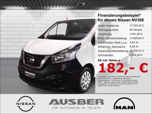 NV300 Kastenwagen L2H1 2,9t Automatikgetriebe Heckklappe Teilverglast Trennwand GJR Holzboden