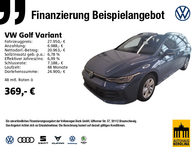 Golf VIII Variant 1.5 eTSI Life DSG *STDHZ*R-CAM*
