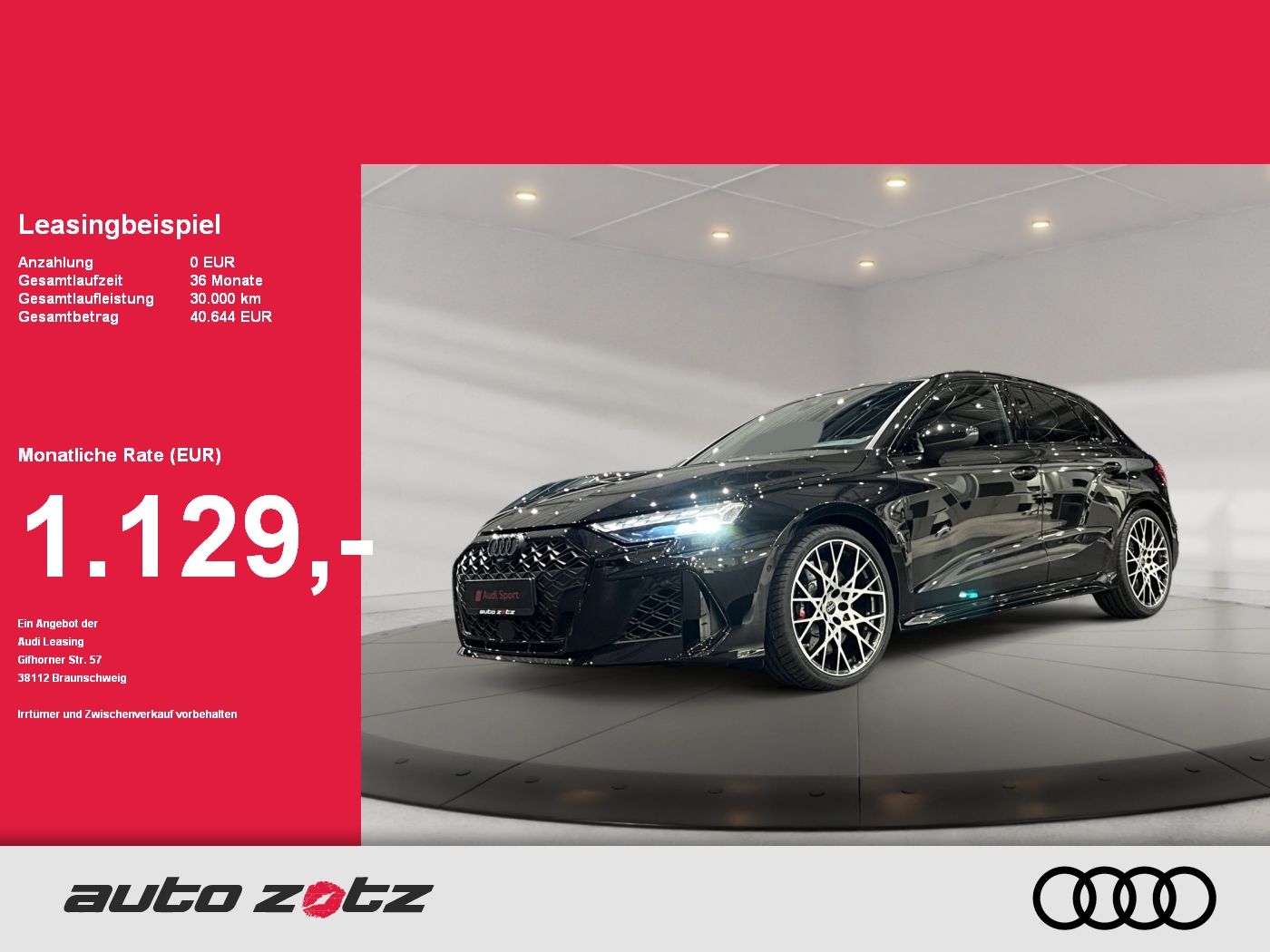 Audi RS3 Sportback quatto