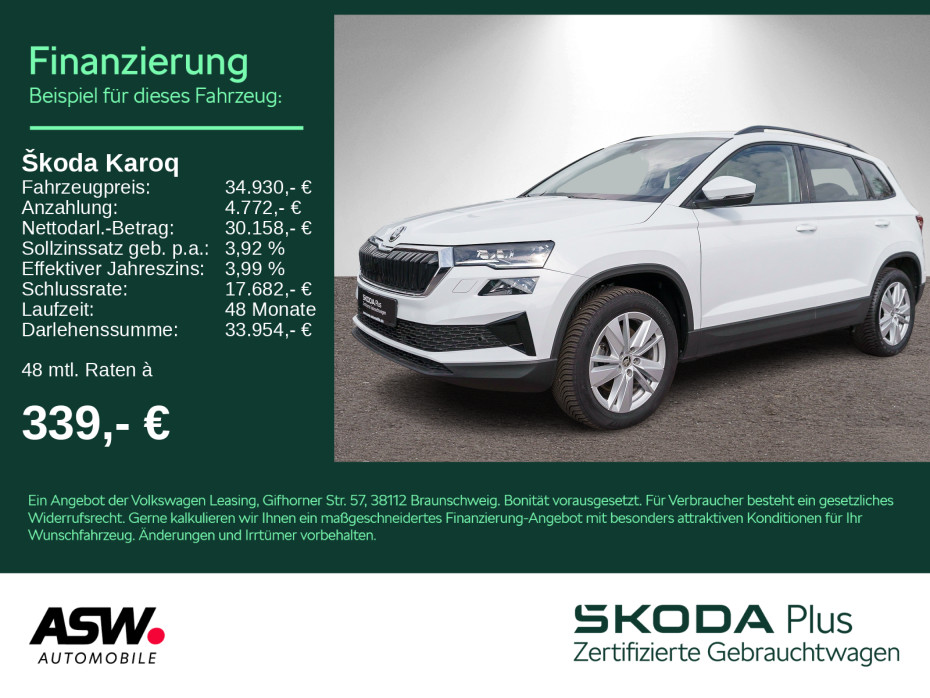Karoq Selection 4x4 2,0 TDI DSG LED NAVI AHK ACC