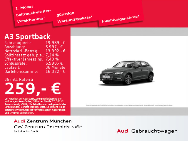 Audi A3 Sportback 40 S line