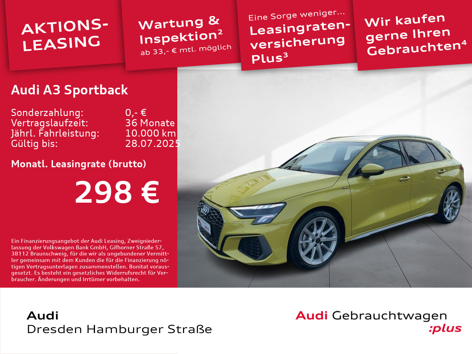 A3 Sportback 30TDI S line LED Navi AHZV S tronic