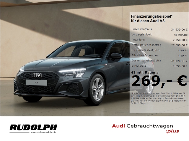 A3 Sportback S line 35 TFSI S-tronic MATRIX Navi Temp