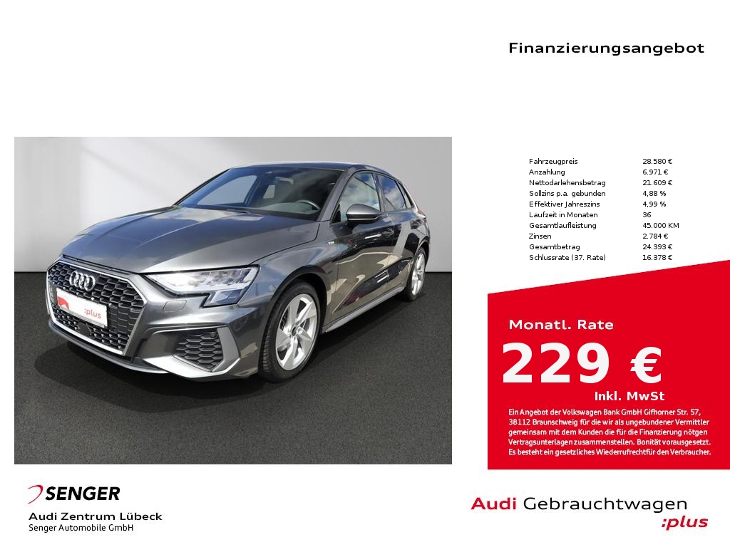 A3 Sportback 35 TFSI S line Navi B&O Business-P.