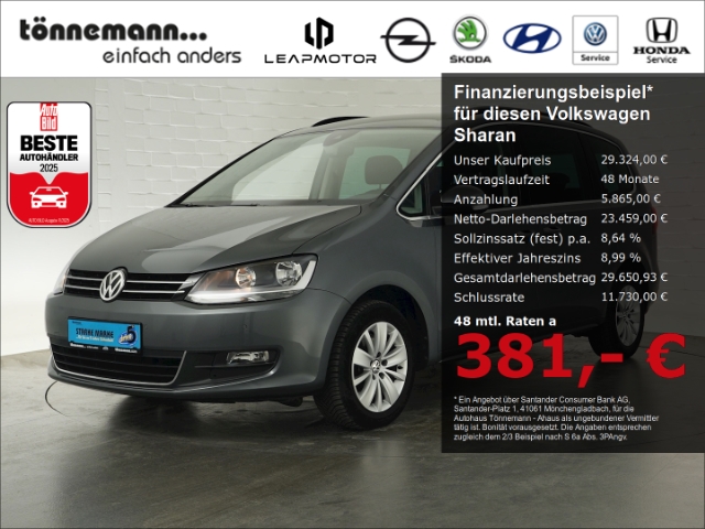 Sharan COMFORTLINE TDI DSG 7-SITZER+NAVI+SITZHEIZUNG+SPORTSITZE+SCHIEBETÜREN+PARKPILOT VO+HI