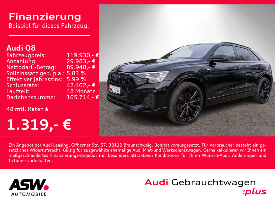 Q8 50TDI Sline quattro Navi Matrix StandHz 360°
