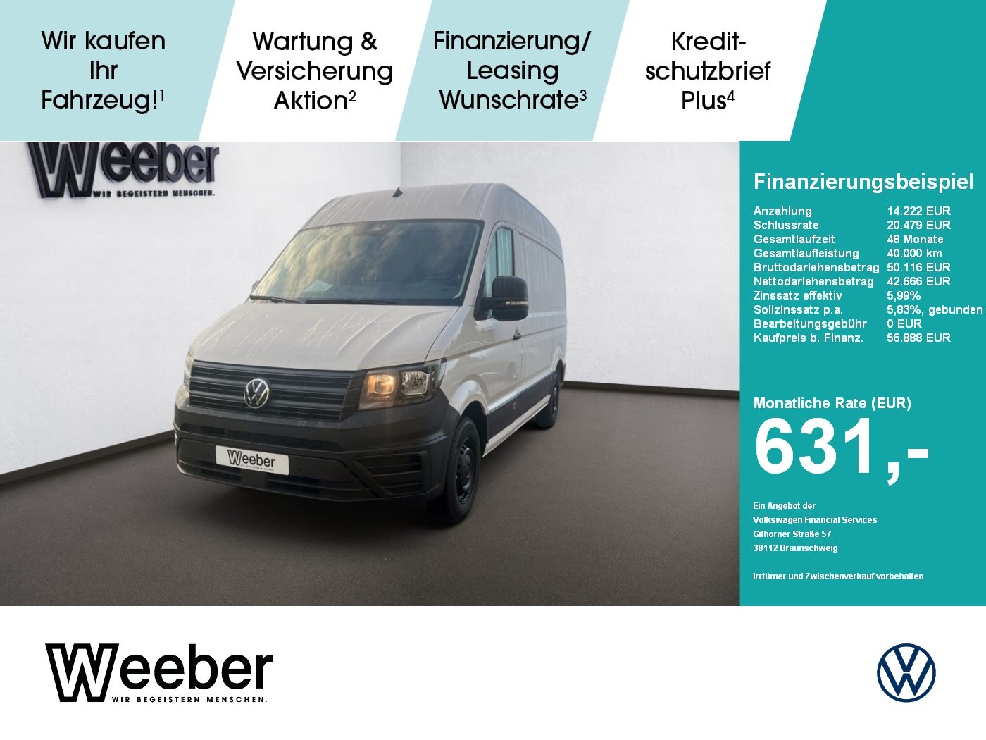 Crafter 35 Kasten 2.0 TDI Hochdach FWD AHK PDC