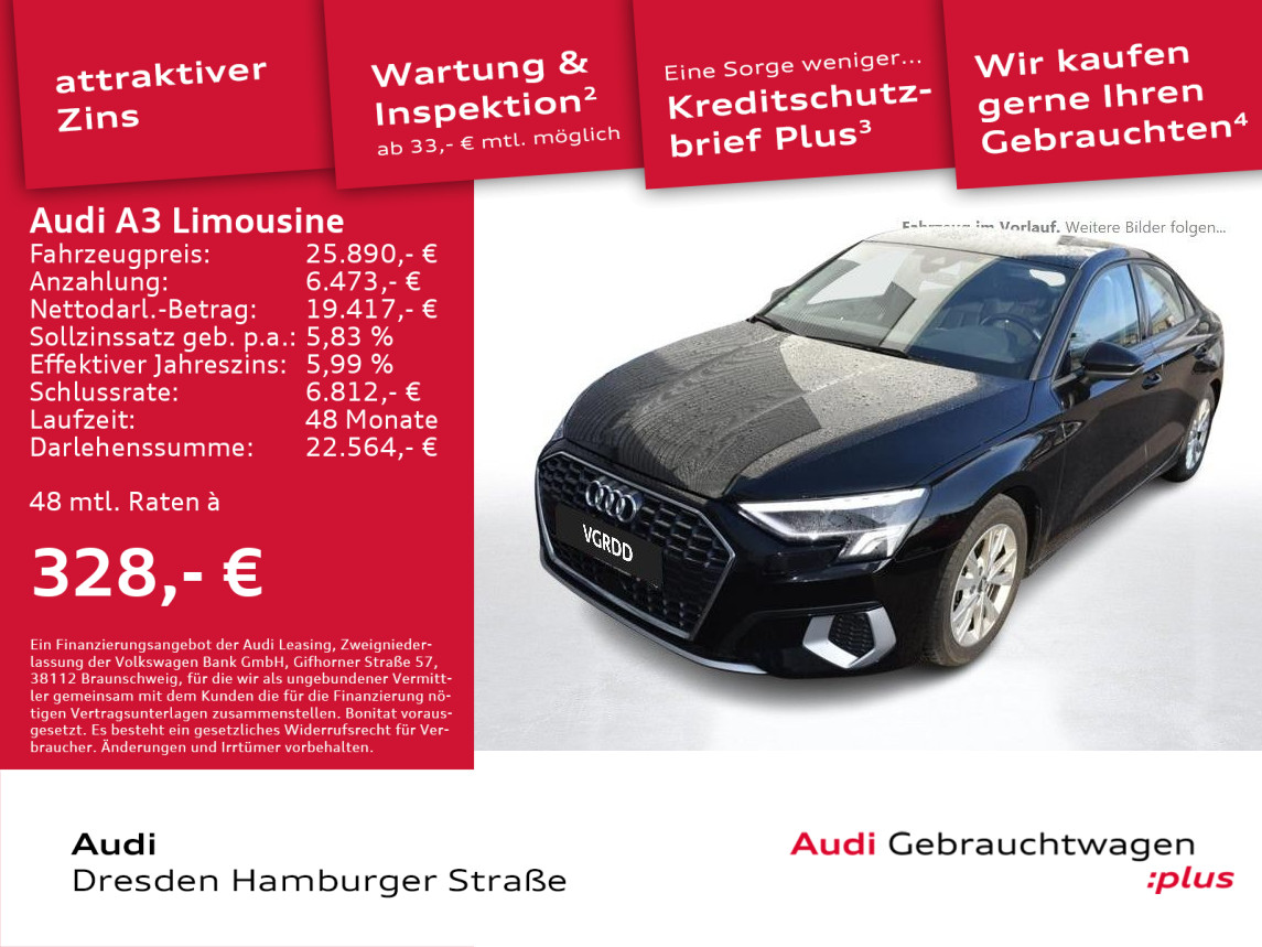 A3 Limousine 35 TFSI advanced LED Navi S tronic