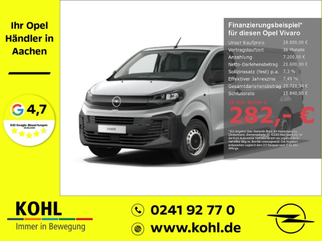 Vivaro Kasten L 1.5 D 120 PS Start-Stop Tempomat PDCv+h Klima