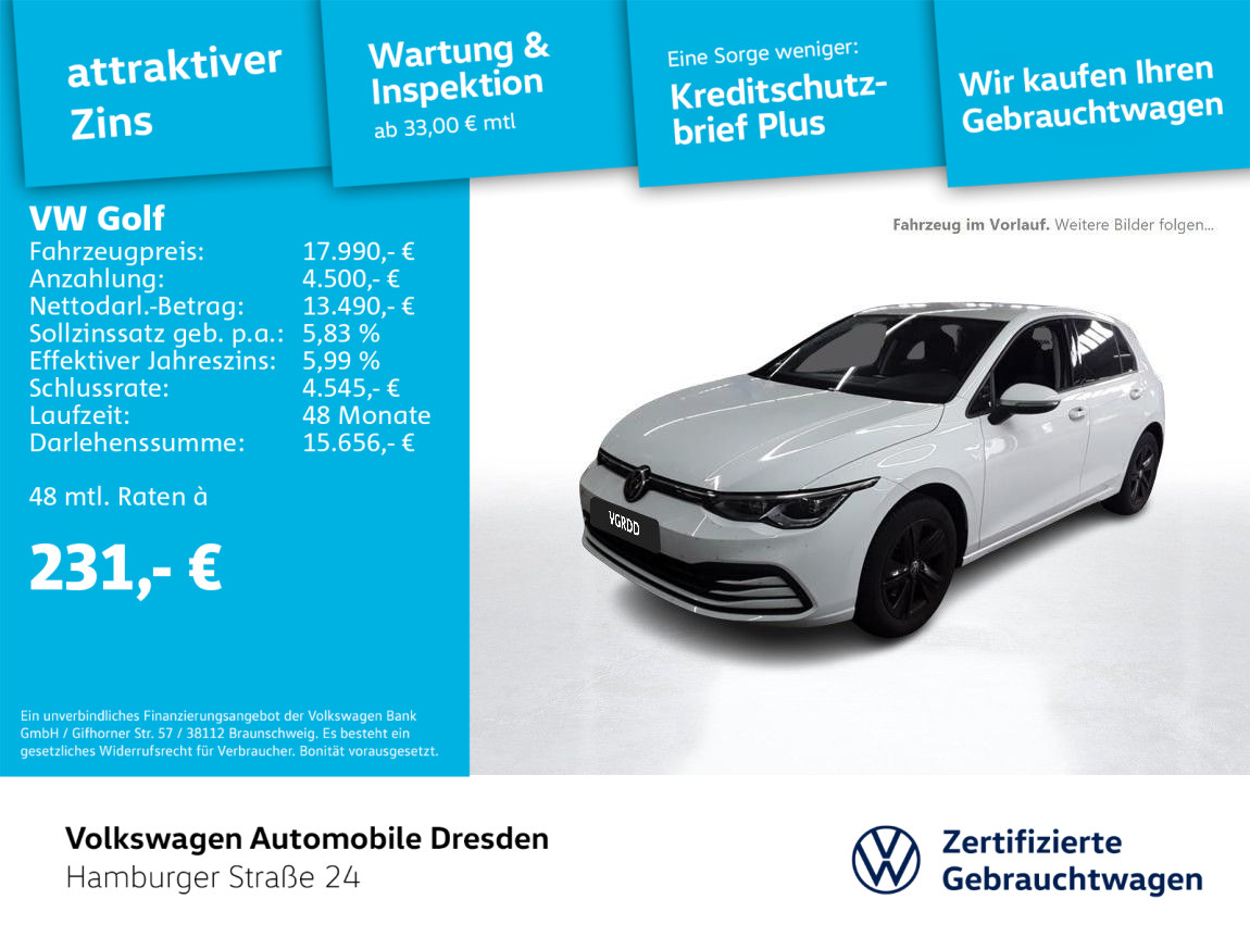 Golf VIII Life 1.5 TSI LED AHK NAV APP PDC