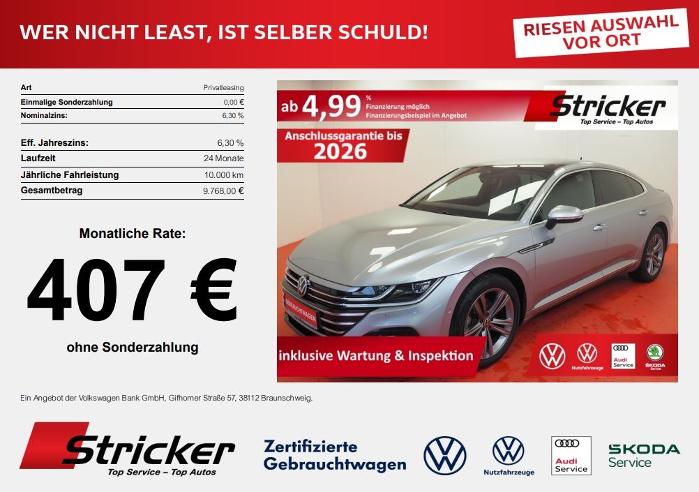 Volkswagen Arteon 1.4 TSI °°R-Line e-hybrid 407 ohne Anzahl
