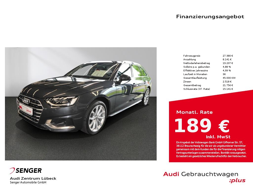 A4 Avant 40 TDI Advanced Panorama Navi Matrix 